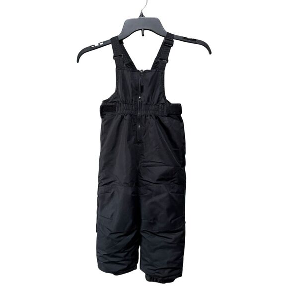 Cat & Jack Kids Black Snow Bib Overalls Size 2T Winter Ski Pants Insulated - Picture 1 of 7